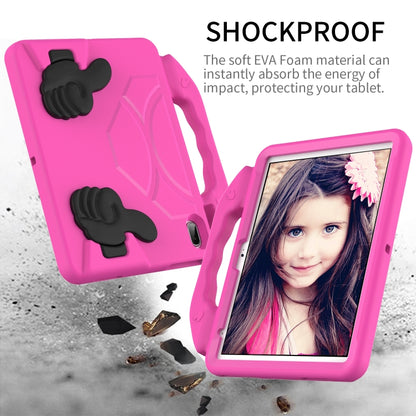 For iPad Air 11 2024 Children EVA Shockproof Tablet Case with Thumb Bracket(RoseRed) - iPad Air 11 2024 Cases by PMC Jewellery | Online Shopping South Africa | PMC Jewellery | Buy Now Pay Later Mobicred