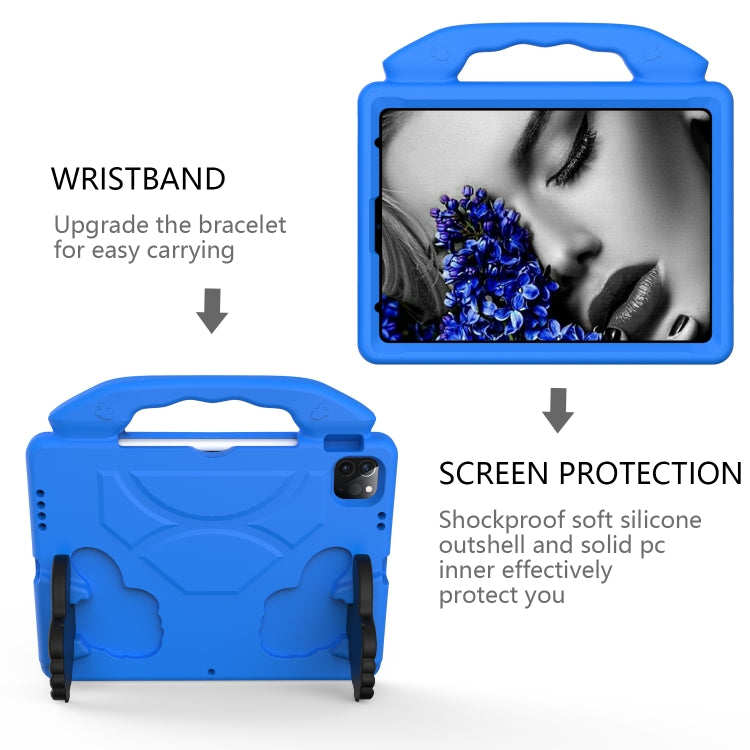 For iPad Pro 13 2024 Children EVA Shockproof Tablet Case with Thumb Bracket(Blue) - iPad Pro 13 2024 Cases by PMC Jewellery | Online Shopping South Africa | PMC Jewellery | Buy Now Pay Later Mobicred