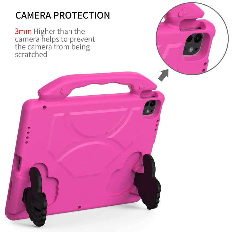 For iPad Pro 13 2024 Children EVA Shockproof Tablet Case with Thumb Bracket(RoseRed) - iPad Pro 13 2024 Cases by PMC TechLife | Online Shopping South Africa | PMC TechLife | Buy Now Pay Later Mobicred
