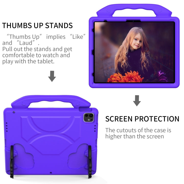 For iPad Pro 13 2024 Children EVA Shockproof Tablet Case with Thumb Bracket(Purple) - iPad Pro 13 2024 Cases by PMC TechLife | Online Shopping South Africa | PMC TechLife | Buy Now Pay Later Mobicred