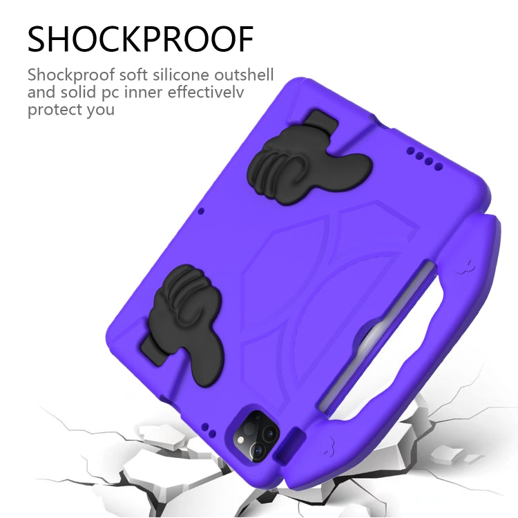 For iPad Pro 13 2024 Children EVA Shockproof Tablet Case with Thumb Bracket(Purple) - iPad Pro 13 2024 Cases by PMC Jewellery | Online Shopping South Africa | PMC Jewellery | Buy Now Pay Later Mobicred