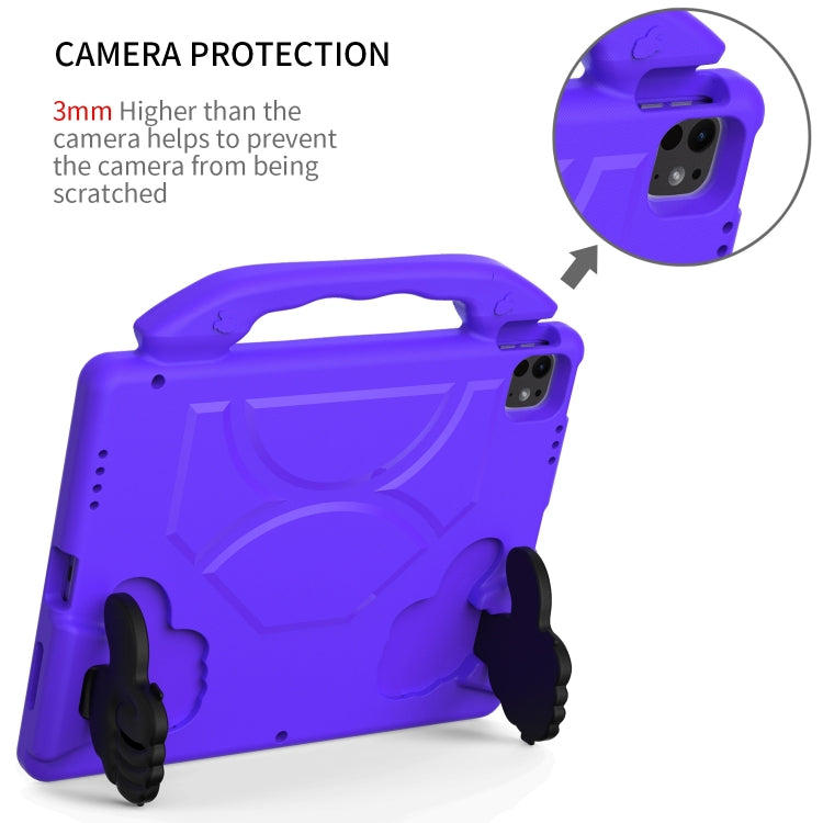 For iPad Pro 13 2024 Children EVA Shockproof Tablet Case with Thumb Bracket(Purple) - iPad Pro 13 2024 Cases by PMC TechLife | Online Shopping South Africa | PMC TechLife | Buy Now Pay Later Mobicred