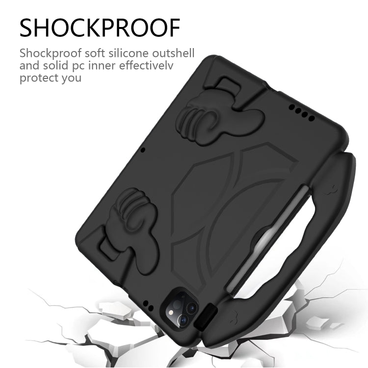 For iPad Air 13 2024 Children EVA Shockproof Tablet Case with Thumb Bracket(Black) - iPad Air 13 2024 Cases by PMC Jewellery | Online Shopping South Africa | PMC Jewellery | Buy Now Pay Later Mobicred