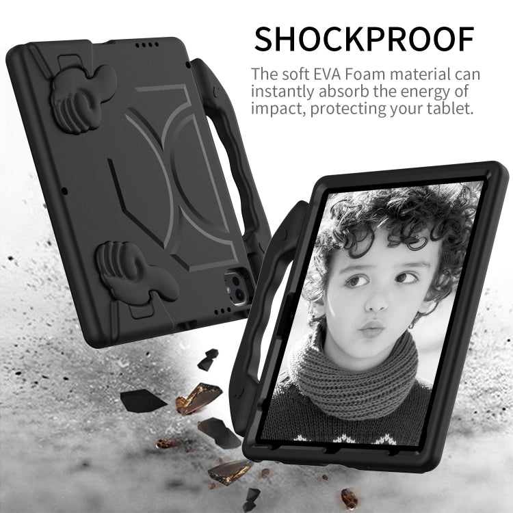 For iPad Air 13 2025 / 2024 Children EVA Shockproof Tablet Case with Thumb Bracket(Black) - iPad Air 13 2025 / 2024 Cases by PMC TechLife | Online Shopping South Africa | PMC TechLife | Buy Now Pay Later Mobicred