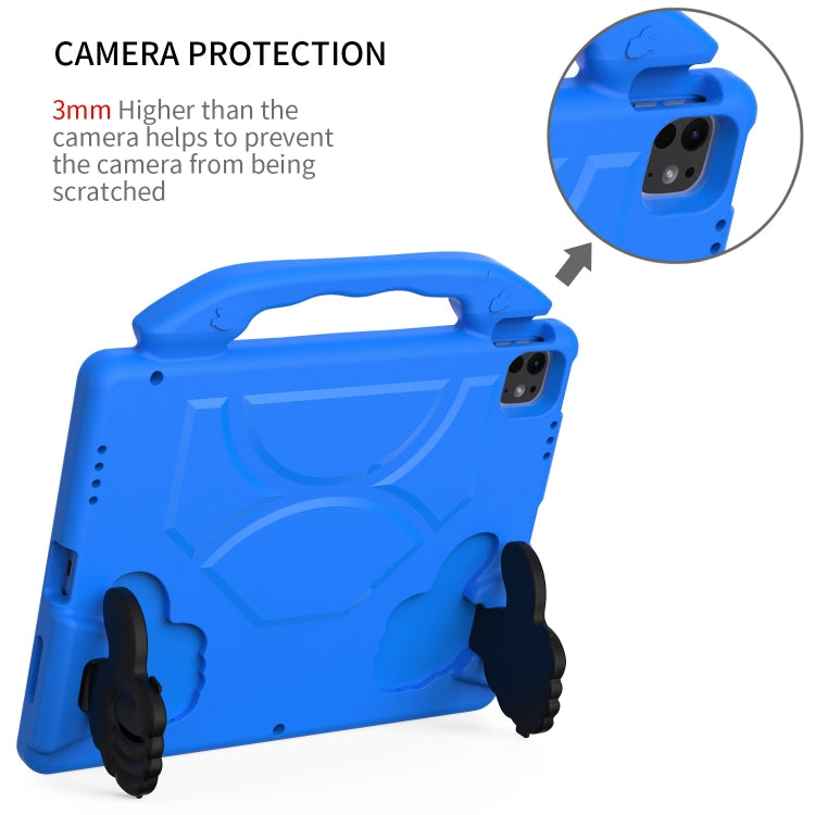 For iPad Air 13 2025 / 2024 Children EVA Shockproof Tablet Case with Thumb Bracket(Blue) - iPad Air 13 2025 / 2024 Cases by PMC TechLife | Online Shopping South Africa | PMC TechLife | Buy Now Pay Later Mobicred