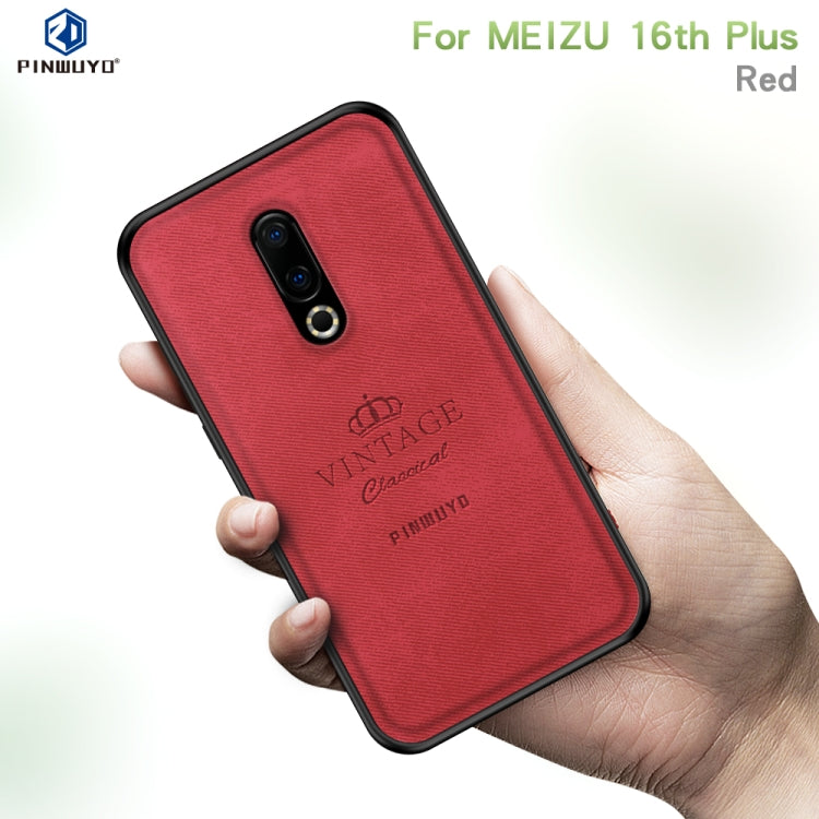 PINWUYO Shockproof Waterproof Full Coverage PC + TPU + Skin Protective Case for Meizu 16 Plus(Red) - Meizu by PINWUYO | Online Shopping South Africa | PMC Jewellery | Buy Now Pay Later Mobicred