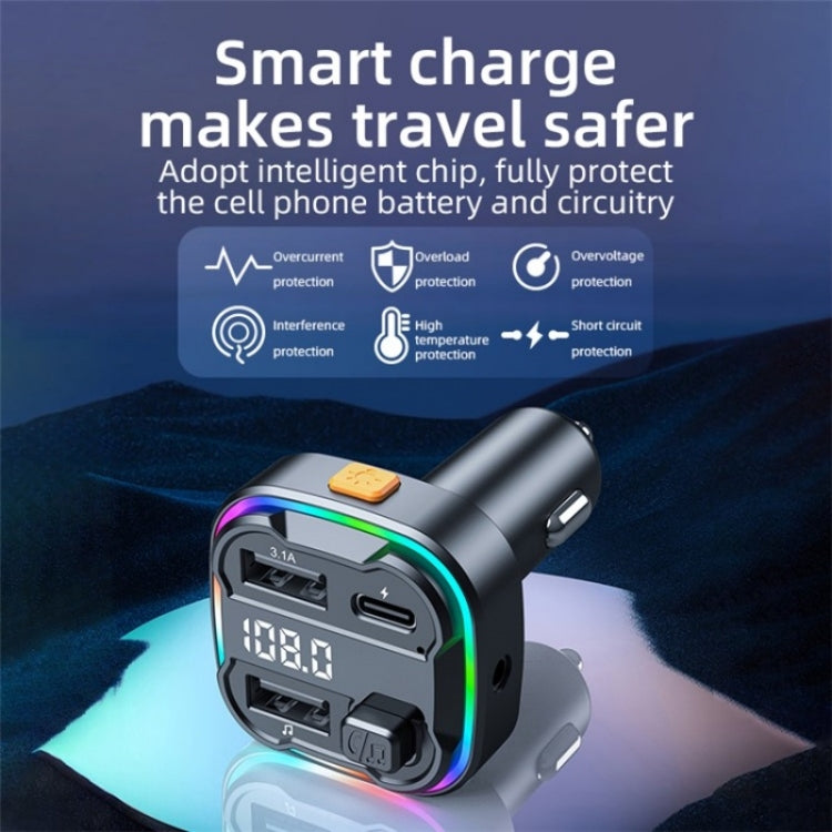 C3 Dual USB Car Charger Bluetooth Hands-free Call Adapter FM Transmitter Car MP3 Music Player - Car Charger by PMC Jewellery | Online Shopping South Africa | PMC Jewellery | Buy Now Pay Later Mobicred