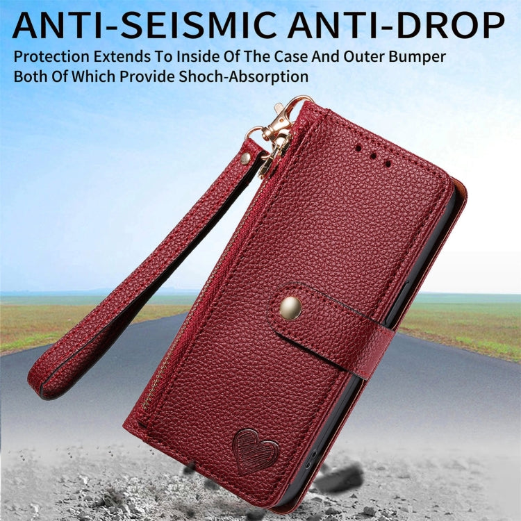 For Samsung Galaxy S25 Ultra 5G Love Zipper Lanyard Leather Phone Case(Green) - Galaxy S25 Ultra 5G Cases by PMC TechLife | Online Shopping South Africa | PMC TechLife | Buy Now Pay Later Mobicred