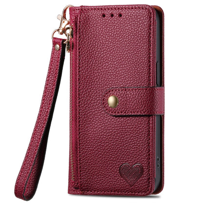 For Huawei Pura 70 Ultra Love Zipper Lanyard Leather Phone Case(Red) - Huawei Cases by PMC Jewellery | Online Shopping South Africa | PMC Jewellery | Buy Now Pay Later Mobicred