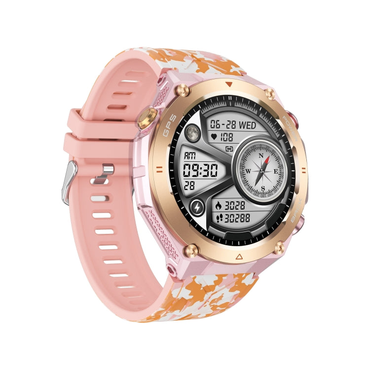 KC82 1.45 inch Color Screen Smart Watch, Support Bluetooth Call / Health Monitoring(Camouflage Pink) - Smart Watches by PMC TechLife | Online Shopping South Africa | PMC TechLife | Buy Now Pay Later Mobicred