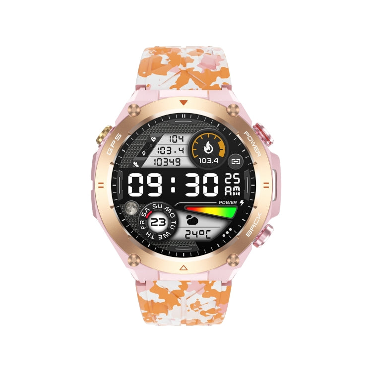 KC82 1.45 inch Color Screen Smart Watch, Support Bluetooth Call / Health Monitoring(Camouflage Pink) - Smart Watches by PMC TechLife | Online Shopping South Africa | PMC TechLife | Buy Now Pay Later Mobicred