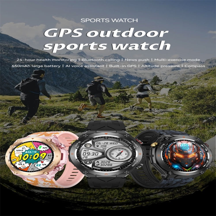 KC82 1.45 inch Color Screen Smart Watch, Support Bluetooth Call / Health Monitoring(Camouflage Black) - Smart Watches by PMC TechLife | Online Shopping South Africa | PMC TechLife | Buy Now Pay Later Mobicred