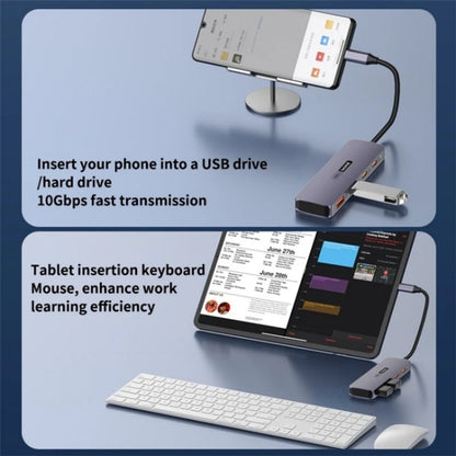 T-508 4-in-1 Type-C Docking Station USB 3.2 Hub Notebook Tablet Smartphone Splitter Converter - USB HUB by PMC Jewellery | Online Shopping South Africa | PMC Jewellery | Buy Now Pay Later Mobicred