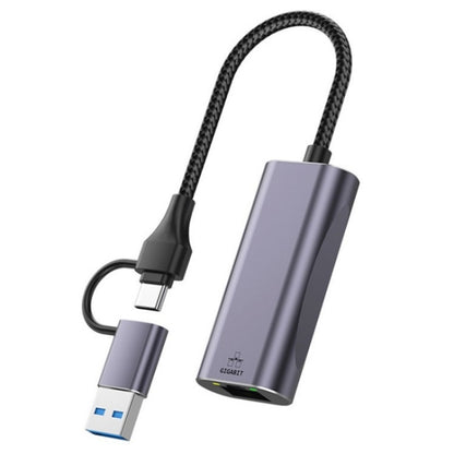 T30B USB / Type-C to Gigabit Hub Adapter for Laptop Tablet PC Phones Docking Station - HUB with Lan adapter by PMC Jewellery | Online Shopping South Africa | PMC Jewellery | Buy Now Pay Later Mobicred