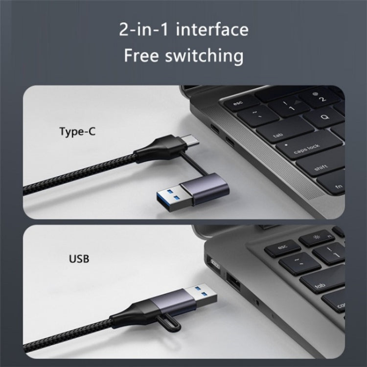 T513 USB-A / Type-C to USB3.0 x 3 + USB-C + Gigabit Laptop Adapter Docking Station - HUB with Lan adapter by PMC Jewellery | Online Shopping South Africa | PMC Jewellery | Buy Now Pay Later Mobicred