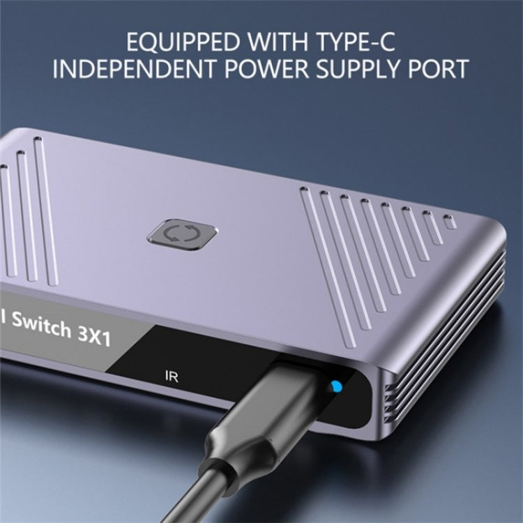 Q803 For TV / Monitor / Camera 8K HDMI 3-in-1-out Switch Converter with USB-C 5V Port - Video Capture Solutions by PMC TechLife | Online Shopping South Africa | PMC TechLife | Buy Now Pay Later Mobicred