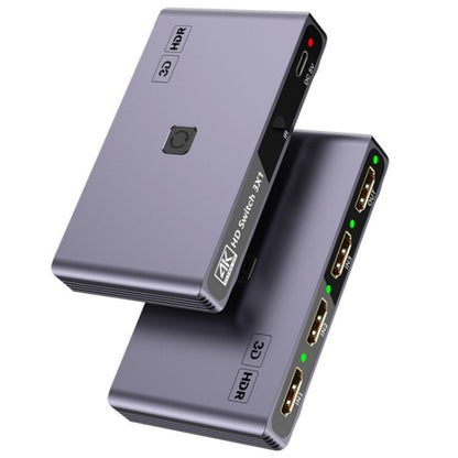 Q301 4K / 60hz HD Video Aluminum Alloy Adapter 3 Input 1 Output HDMI Switcher - Switch by PMC Jewellery | Online Shopping South Africa | PMC Jewellery | Buy Now Pay Later Mobicred