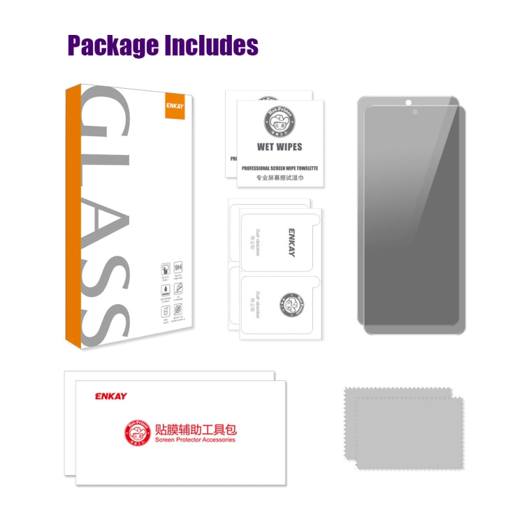 For Tecno Spark 10 Pro 2pcs ENKAY Hat-Prince 28 Degree Anti-peeping Privacy Tempered Glass Film - Tecno Tempered Glass by ENKAY | Online Shopping South Africa | PMC TechLife | Buy Now Pay Later Mobicred
