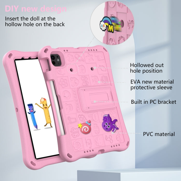 For iPad Air 11 2025 / 2024 Hi Baby EVA Full Body Tablet Case with Strap(Pink) - iPad Air 11 2025 / 2024 Cases by PMC TechLife | Online Shopping South Africa | PMC TechLife | Buy Now Pay Later Mobicred