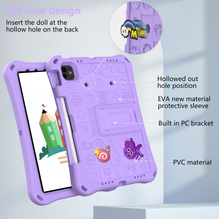 For iPad Pro 11 2024 Hi Baby EVA Full Body Tablet Case with Strap(Light Purple) - iPad Pro 11 2024 Cases by PMC TechLife | Online Shopping South Africa | PMC TechLife | Buy Now Pay Later Mobicred