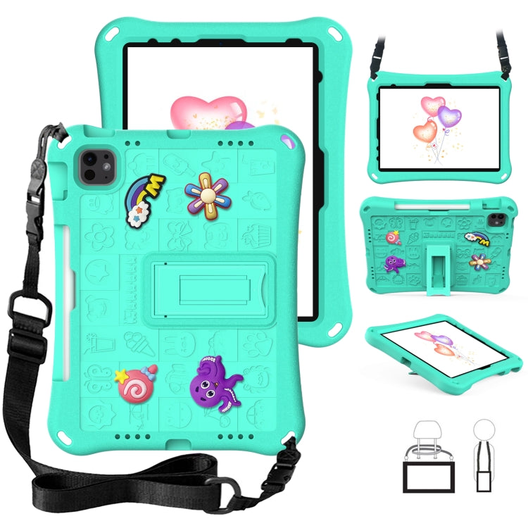 For iPad Pro 11 2024 Hi Baby EVA Full Body Tablet Case with Strap(Mint Green) - iPad Pro 11 2024 Cases by PMC TechLife | Online Shopping South Africa | PMC TechLife | Buy Now Pay Later Mobicred