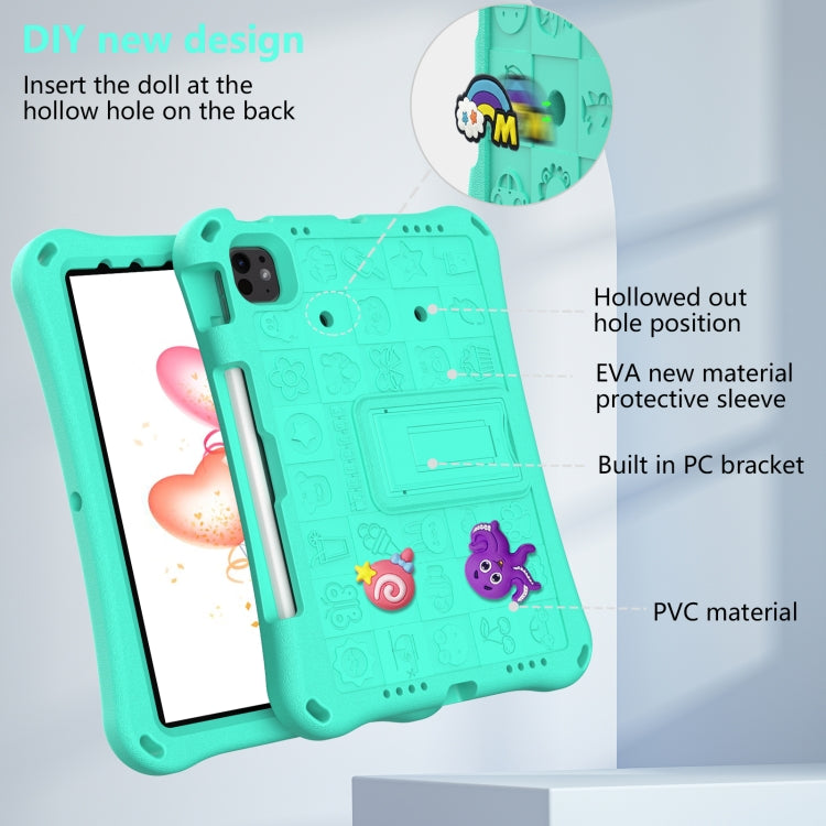 For iPad Pro 11 2024 Hi Baby EVA Full Body Tablet Case with Strap(Mint Green) - iPad Pro 11 2024 Cases by PMC TechLife | Online Shopping South Africa | PMC TechLife | Buy Now Pay Later Mobicred