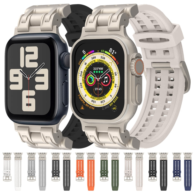 For Apple Watch SE 2023 44mm Mecha Two Claw Silicone Watch Band(Orange) - free shipping - PMC TechLife - Order now!