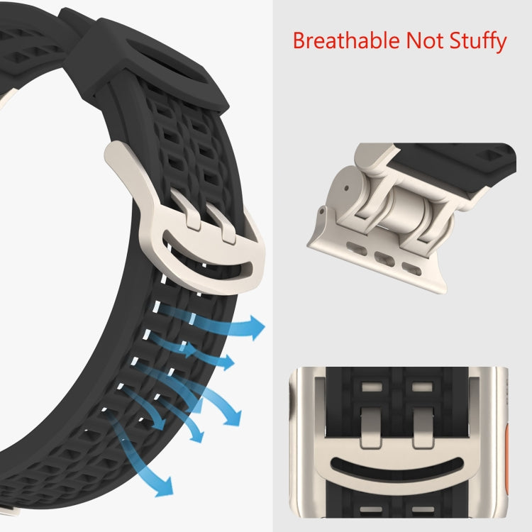 For Apple Watch SE 2023 44mm Mecha Two Claw Silicone Watch Band(Orange) - free shipping - PMC TechLife - Order now!