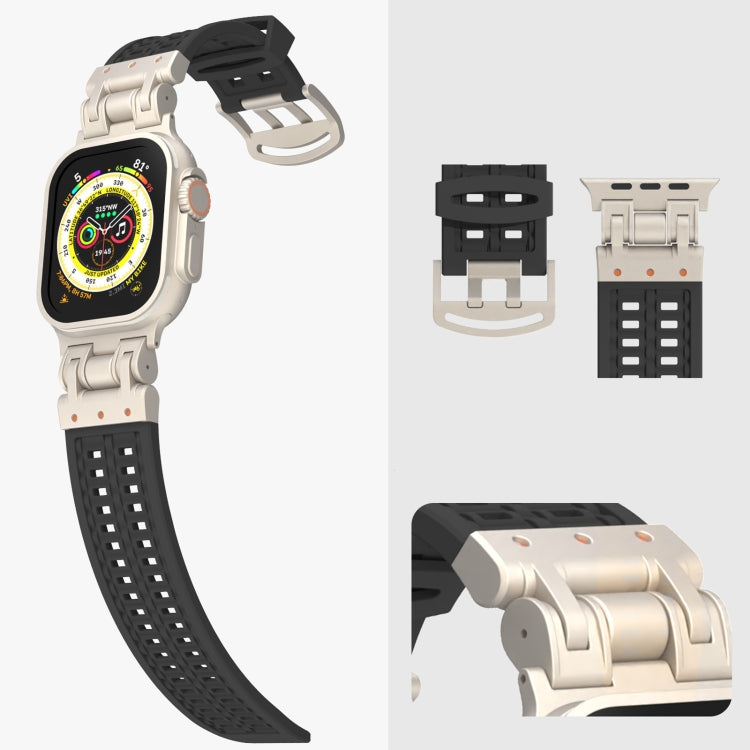 For Apple Watch SE 2023 44mm Mecha Two Claw Silicone Watch Band(Orange) - free shipping - PMC TechLife - Order now!