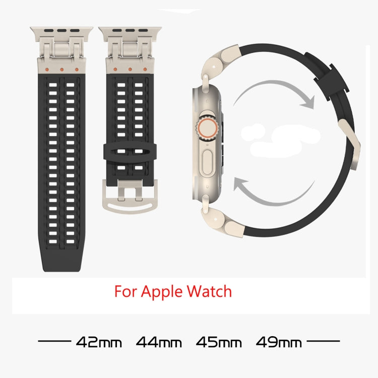 For Apple Watch SE 2023 44mm Mecha Two Claw Silicone Watch Band(Orange) - free shipping - PMC TechLife - Order now!