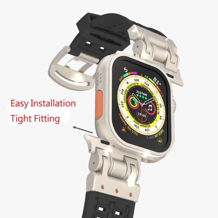 For Apple Watch SE 2023 44mm Mecha Two Claw Silicone Watch Band(Orange) - free shipping - PMC TechLife - Order now!