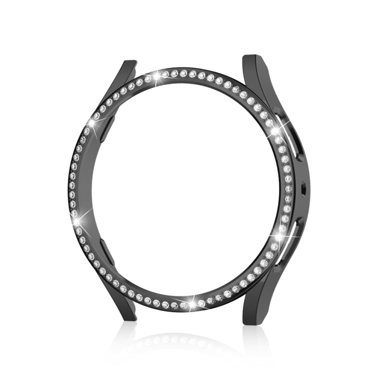For Samsung Galaxy Watch 7 40mm Single Diamond Hollow PC Watch Protective Case(Black) - Watch Cases by PMC TechLife | Online Shopping South Africa | PMC TechLife | Buy Now Pay Later Mobicred