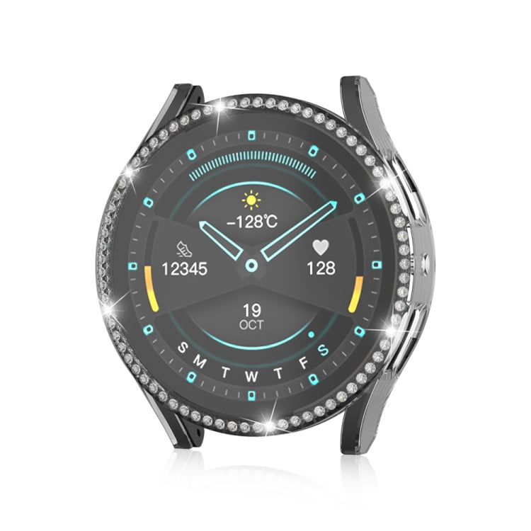 For Samsung Galaxy Watch 7 40mm Single Diamond Hollow PC Watch Protective Case(Transparent) - Watch Cases by PMC TechLife | Online Shopping South Africa | PMC TechLife | Buy Now Pay Later Mobicred