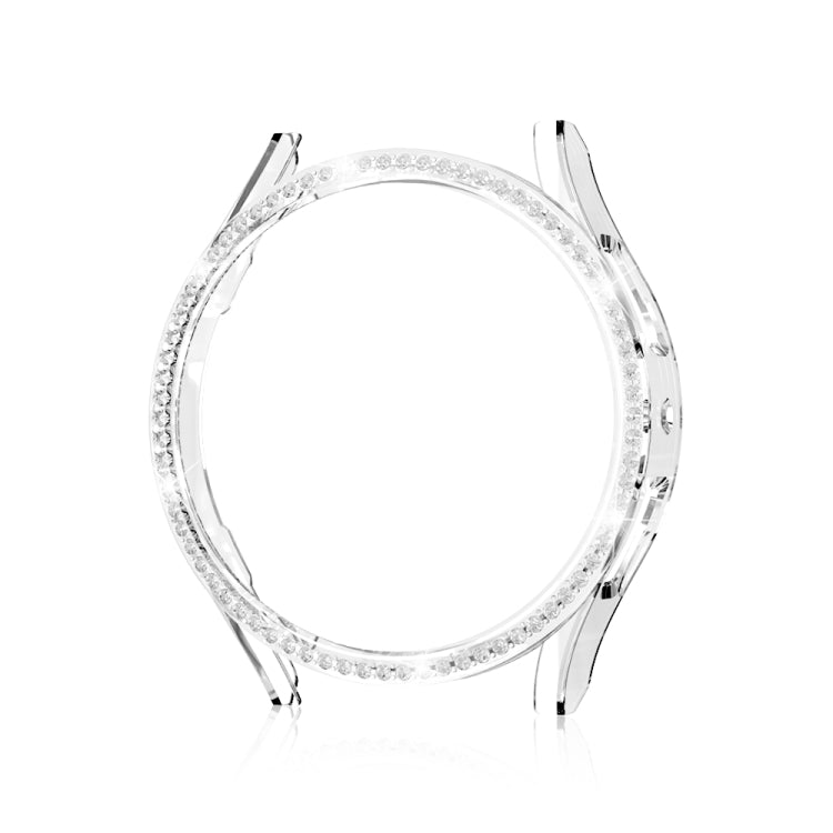 For Samsung Galaxy Watch 7 40mm Single Diamond Hollow PC Watch Protective Case(Transparent) - Watch Cases by PMC TechLife | Online Shopping South Africa | PMC TechLife | Buy Now Pay Later Mobicred