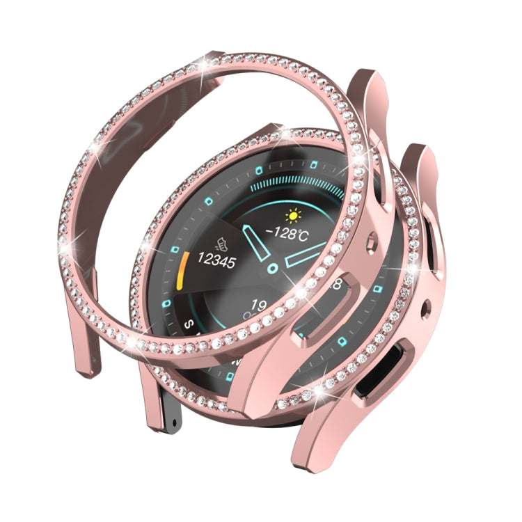 For Samsung Galaxy Watch 7 40mm Single Diamond Hollow PC Watch Protective Case(Black) - Watch Cases by PMC TechLife | Online Shopping South Africa | PMC TechLife | Buy Now Pay Later Mobicred