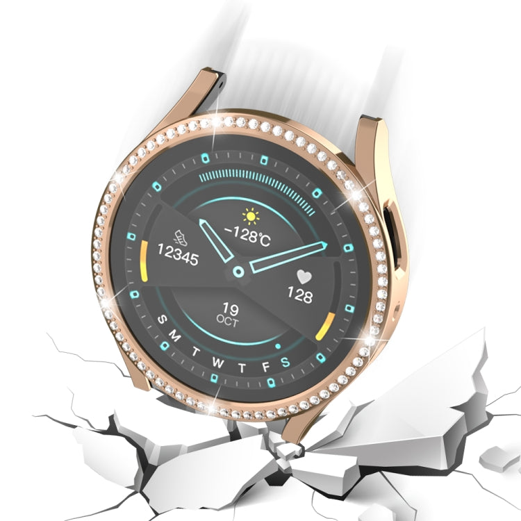 For Samsung Galaxy Watch 7 40mm Single Diamond Hollow PC Watch Protective Case(Black) - Watch Cases by PMC TechLife | Online Shopping South Africa | PMC TechLife | Buy Now Pay Later Mobicred