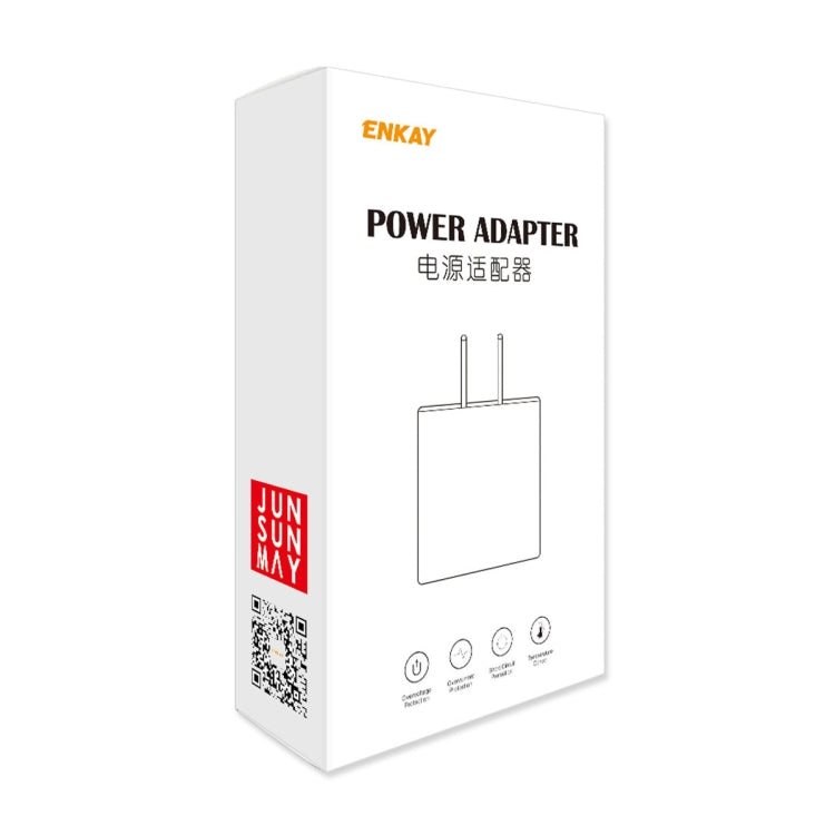 ENKAY FC-001 45W USB-A + USB-C / Type-C Dual Ports Quick Charger, US Plug(White) - free shipping - PMC Jewellery - Order now!