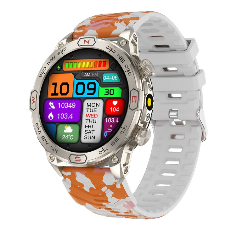KC86 1.43 inch Color Screen Smart Watch, Support Bluetooth Call / Health Monitoring(Camouflage Orange) - Smart Watches by PMC TechLife | Online Shopping South Africa | PMC TechLife | Buy Now Pay Later Mobicred