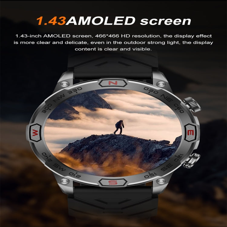 KC86 1.43 inch Color Screen Smart Watch, Support Bluetooth Call / Health Monitoring(Camouflage Orange) - Smart Watches by PMC TechLife | Online Shopping South Africa | PMC TechLife | Buy Now Pay Later Mobicred