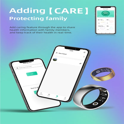 R09M SIZE 18 Smart Ring, Support Health Monitoring / Care For Families(Gold) - Smart Rings / Smart Telephones by PMC Jewellery | Online Shopping South Africa | PMC Jewellery | Buy Now Pay Later Mobicred