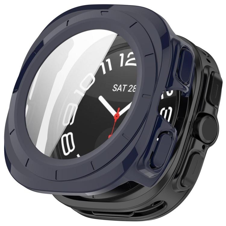 For Samsung Galaxy Watch Ultra 47mm PC+Tempered Film Integrated Waterproof Watch Protective Case(Dark Blue) - free shipping - PMC Jewellery - Order now!
