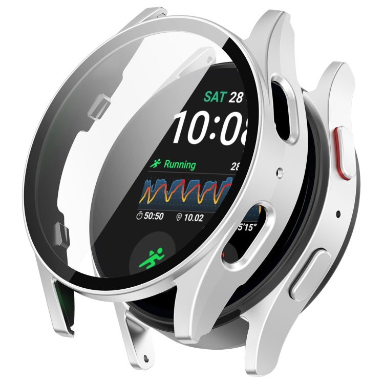 For Samsung Galaxy Watch 7 44mm Tempered Film Integrated Waterproof PC Watch Protective Cover(Silver) - free shipping - PMC TechLife - Order now!