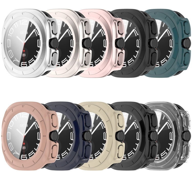 For Samsung Galaxy Watch 7 44mm PC+Tempered Film Integrated Waterproof Watch Protective Case(Matte Black) - Watch Cases by PMC TechLife | Online Shopping South Africa | PMC TechLife | Buy Now Pay Later Mobicred