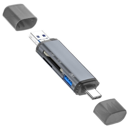 ADS-306 U-Disk Data Transfer Adapter USB / 8 Pin / Type-C Plug SD TF Card Reader - U Disk & Card Reader by PMC Jewellery | Online Shopping South Africa | PMC Jewellery | Buy Now Pay Later Mobicred