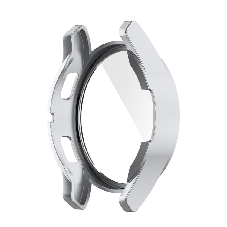 For Samsung Galaxy Watch FE 40mm PC + Tempered Glass Film Integrated Watch Protective Case(Silver) - Watch Cases by PMC TechLife | Online Shopping South Africa | PMC TechLife | Buy Now Pay Later Mobicred