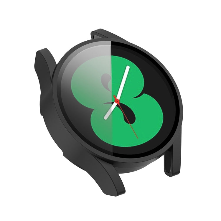 For Samsung Galaxy Watch FE 40mm PC + Tempered Glass Film Integrated Watch Protective Case(Black) - Watch Cases by PMC TechLife | Online Shopping South Africa | PMC TechLife | Buy Now Pay Later Mobicred