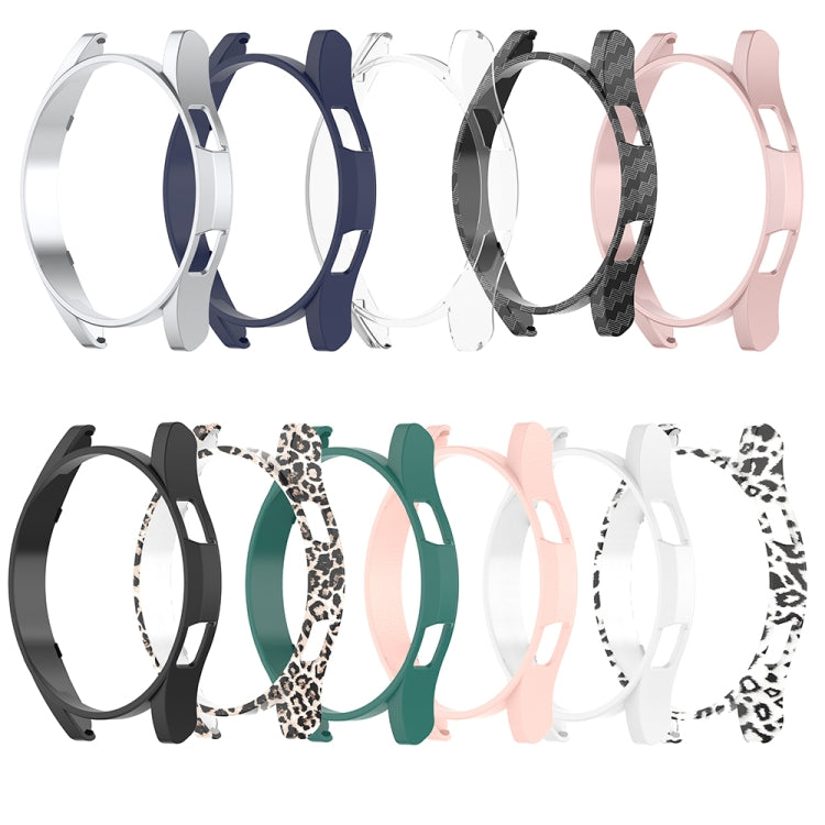 For Samsung Galaxy Watch FE 40mm Half Pack Hollow PC Watch Protective Case(White Hair Leopard) - Watch Cases by PMC TechLife | Online Shopping South Africa | PMC TechLife | Buy Now Pay Later Mobicred