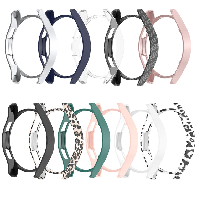For Samsung Galaxy Watch FE 40mm Half Pack Hollow PC Watch Protective Case(White Hair Leopard) - Watch Cases by PMC TechLife | Online Shopping South Africa | PMC TechLife | Buy Now Pay Later Mobicred