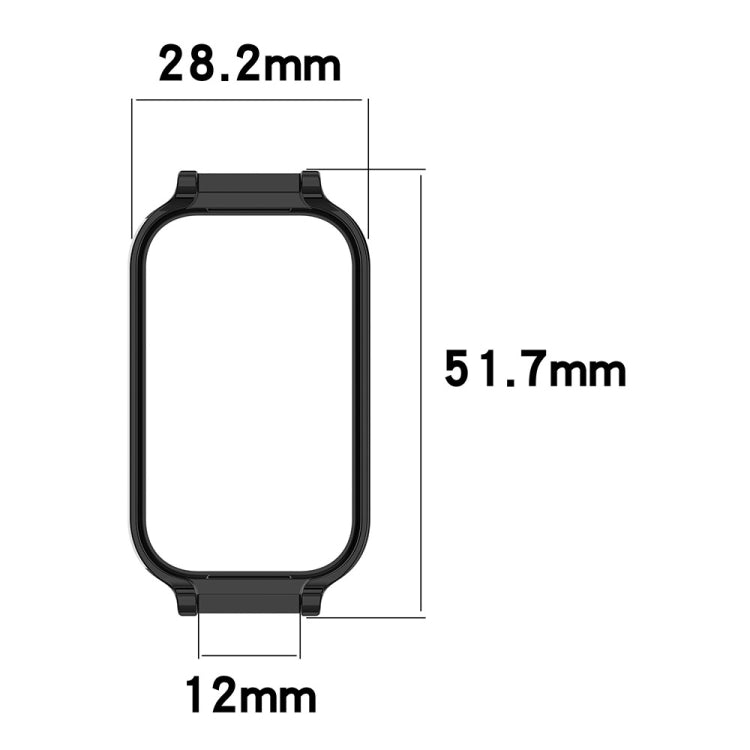 For Redmi Band 2 Half Pack PC Watch Protective Case(Transparent Black) - Watch Cases by PMC TechLife | Online Shopping South Africa | PMC TechLife | Buy Now Pay Later Mobicred