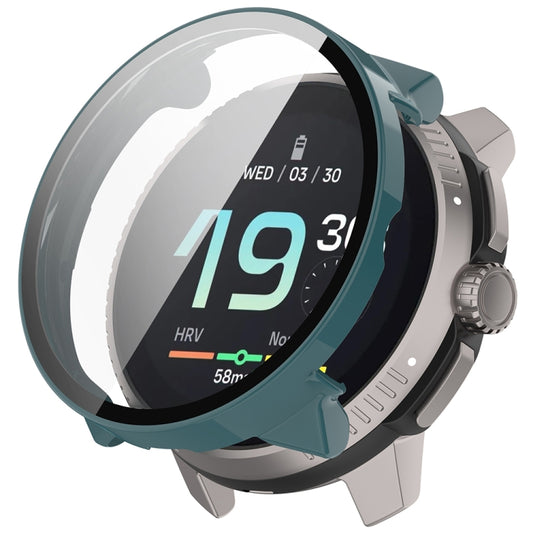 For Suunto Race PC + Tempered Glass Film Integrated Watch Protective Case(Pine Green) - Watch Case by PMC Jewellery | Online Shopping South Africa | PMC Jewellery | Buy Now Pay Later Mobicred